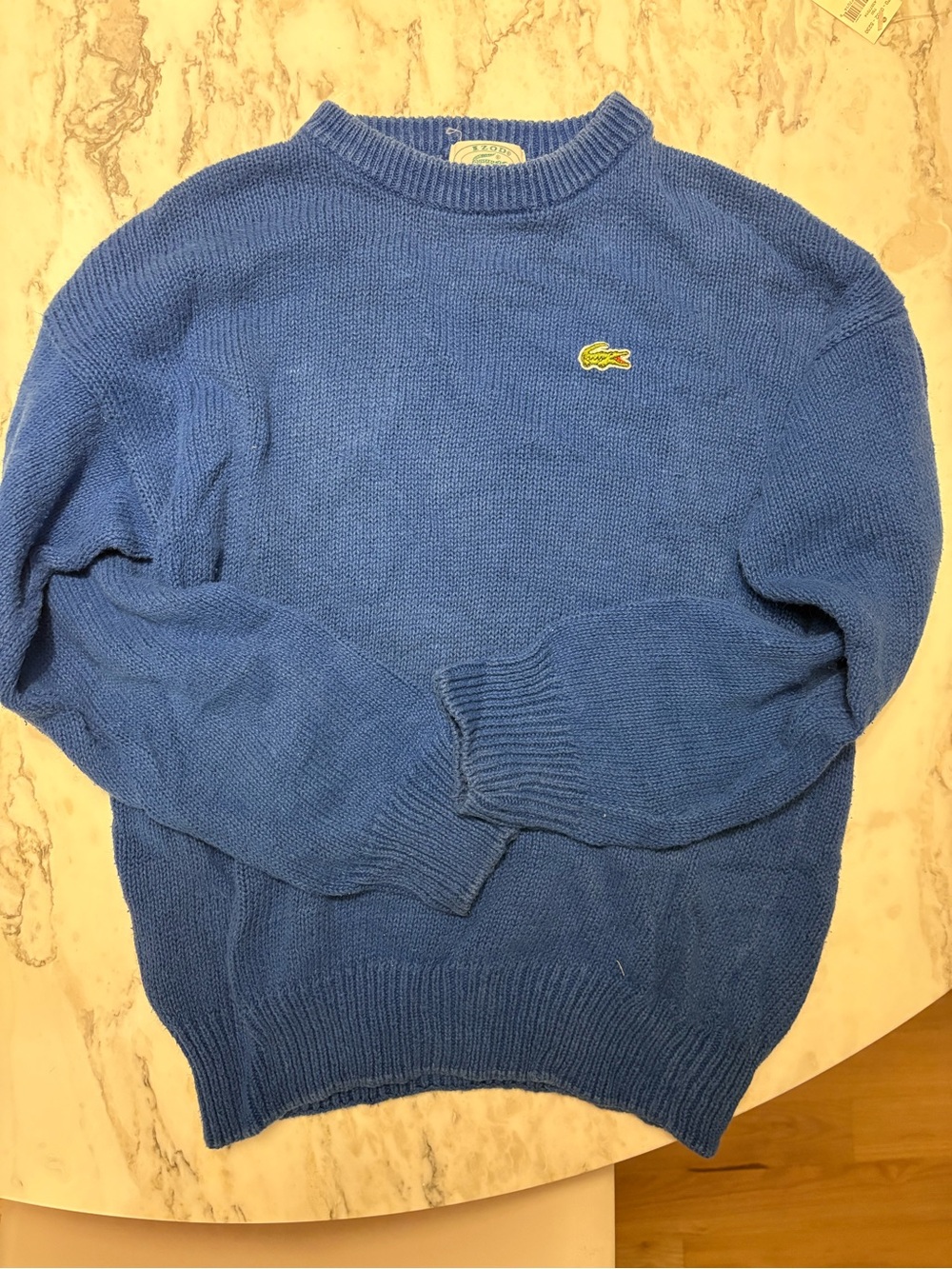 Lacoste Men's Royal Blue Crewneck Cotton Knit Sweater